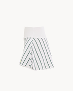 Green Stripes White Skirt