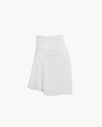 Grey Stripes White Skirt