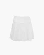 Grey Stripes White Skirt