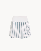 Blue & Mint White Stripes Skirt