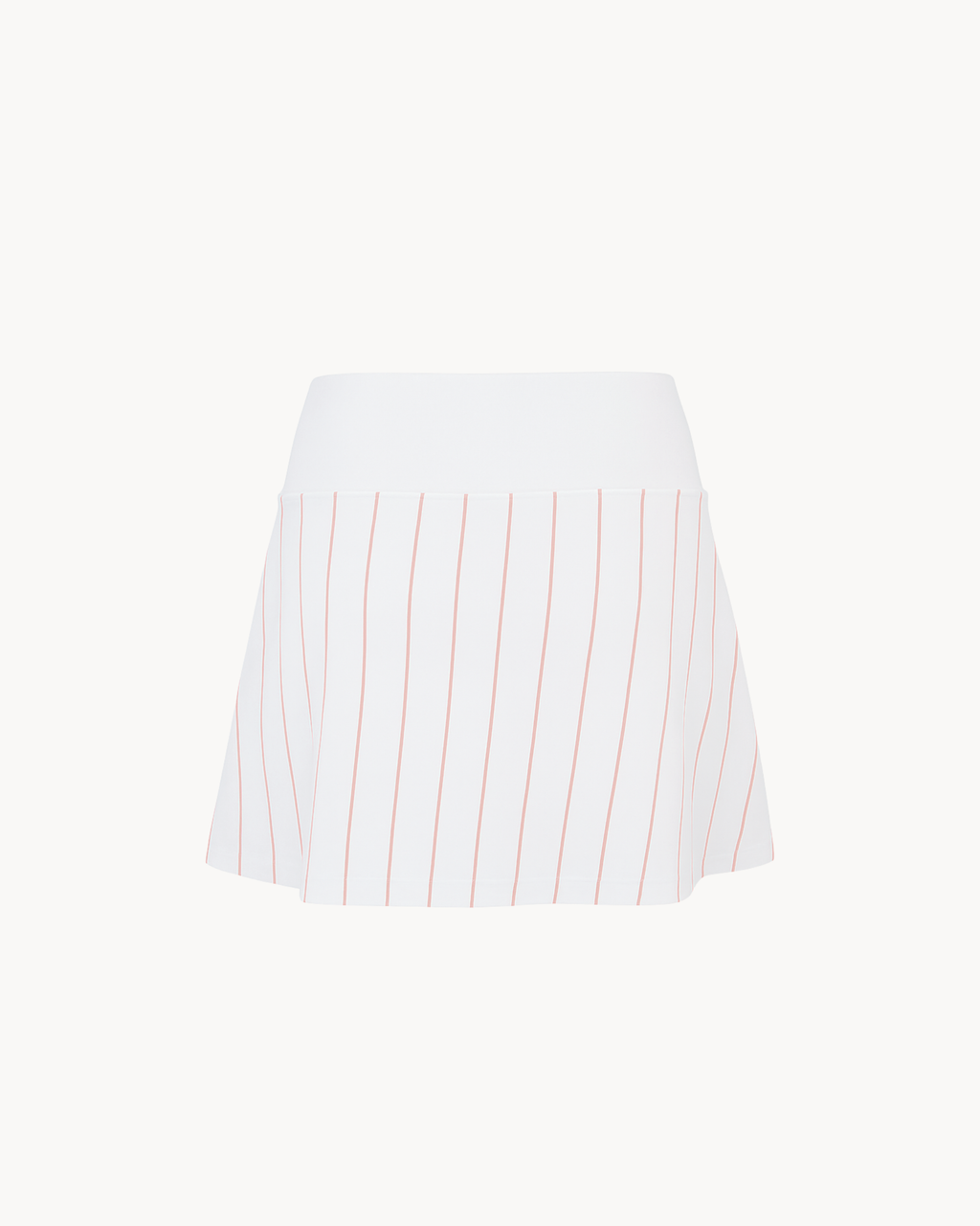 Salmon Stripes White Skirt