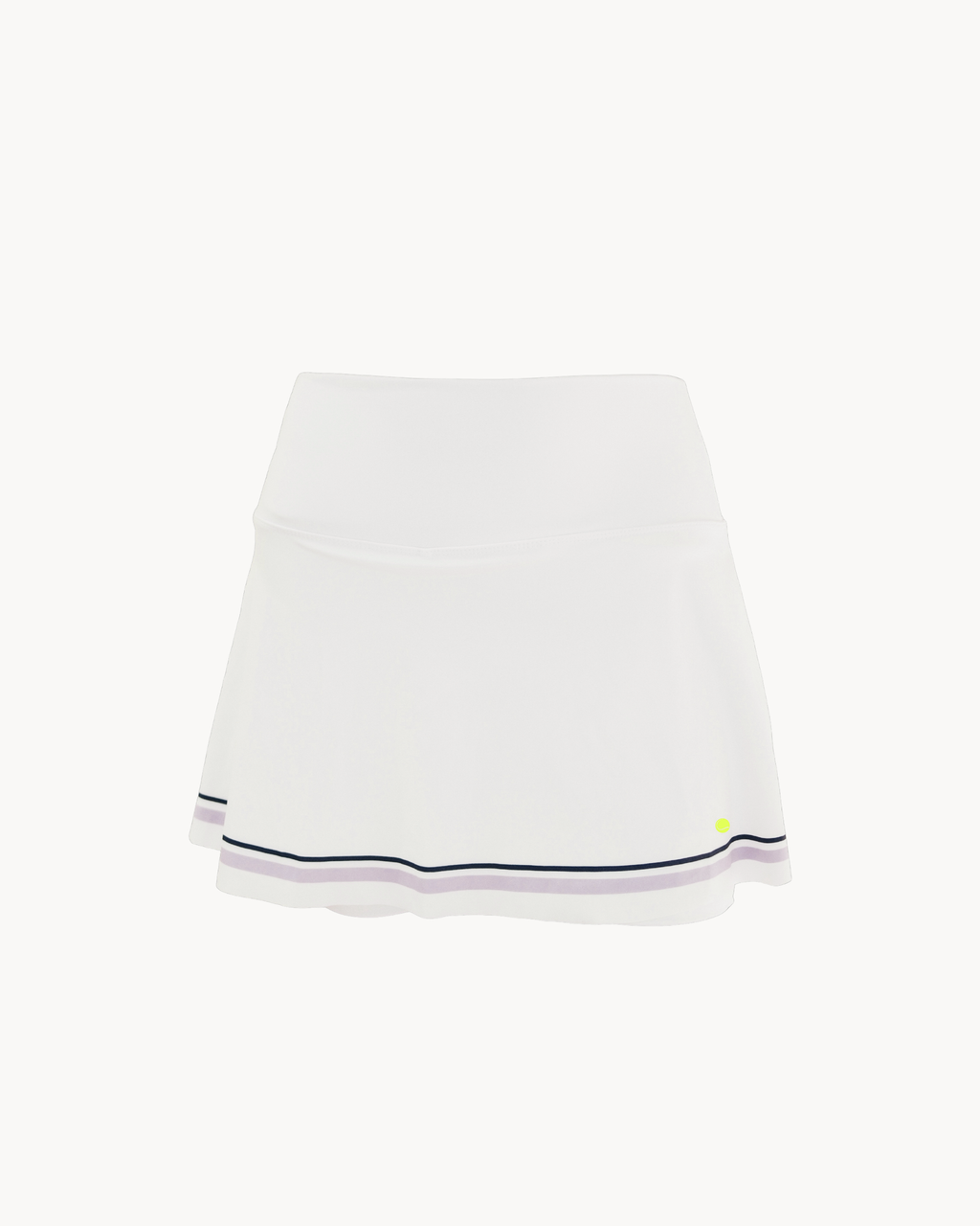 Purple & Navy Stripe White Skirt