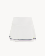 Purple & Navy Stripe White Skirt