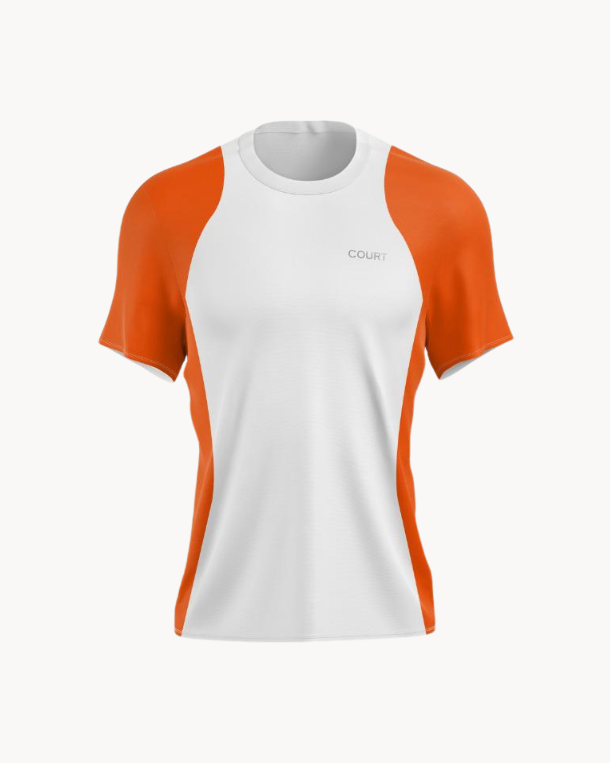 White & Orange Men Game Shirt