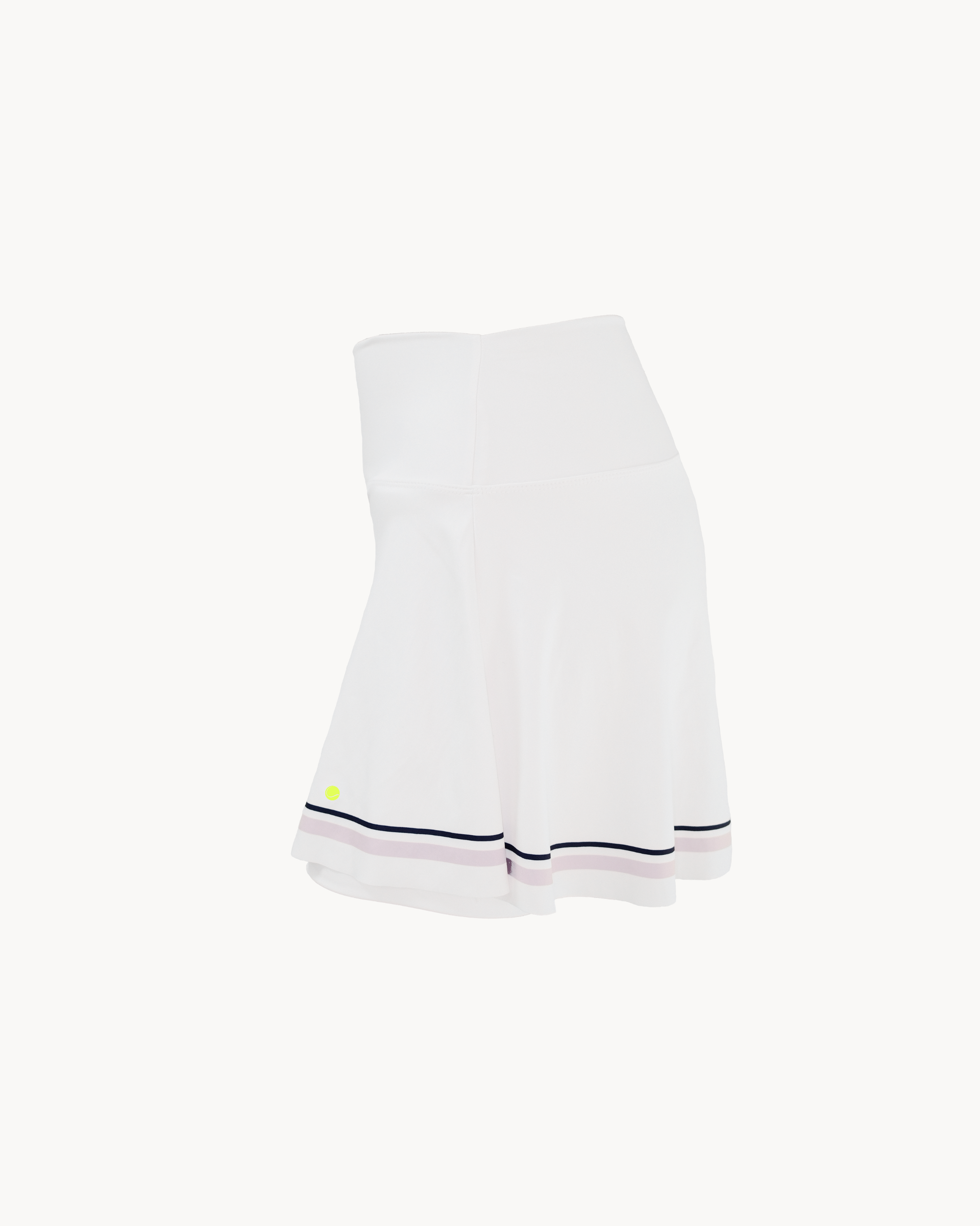 Purple & Navy Stripe White Skirt