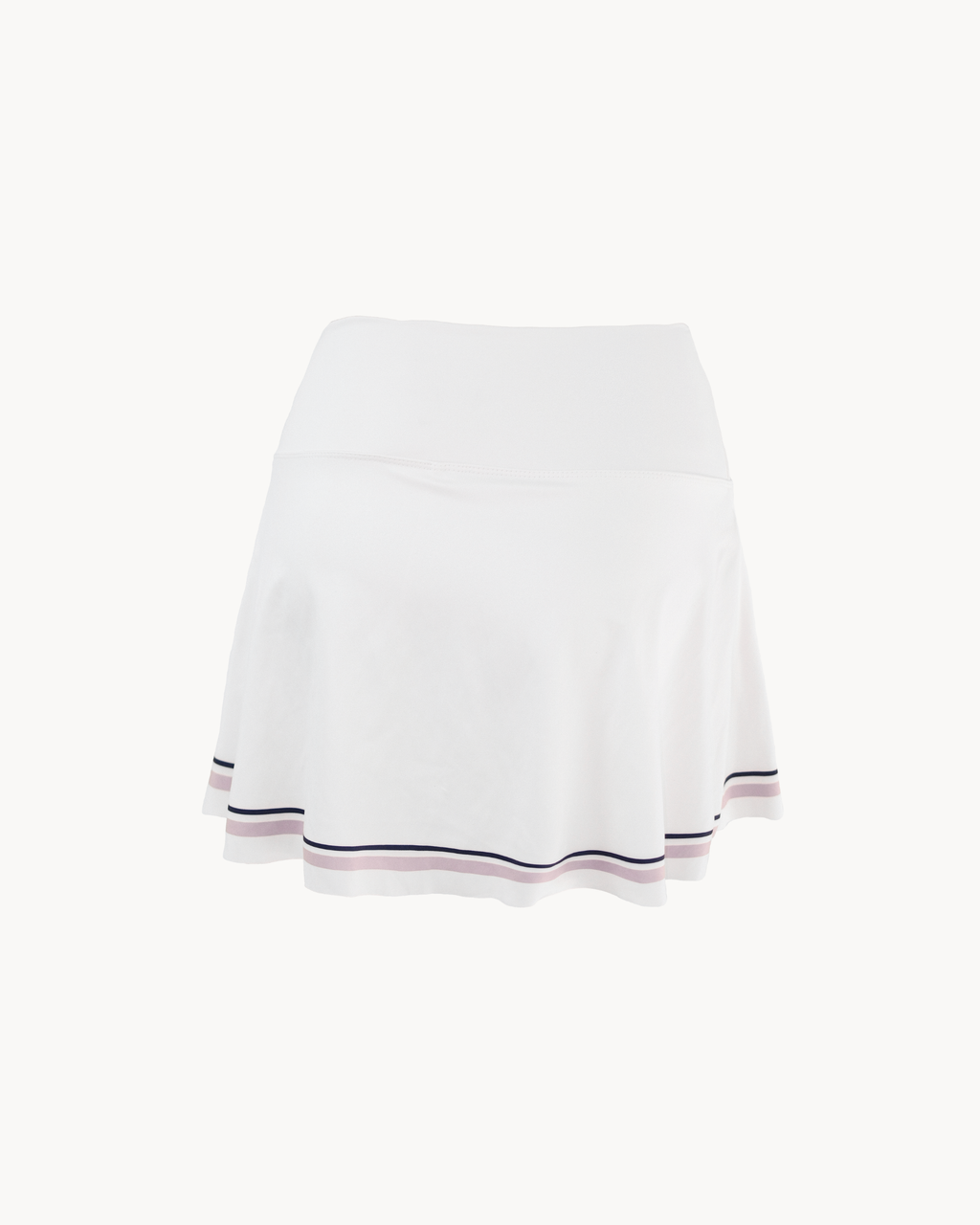 Purple & Navy Stripe White Skirt