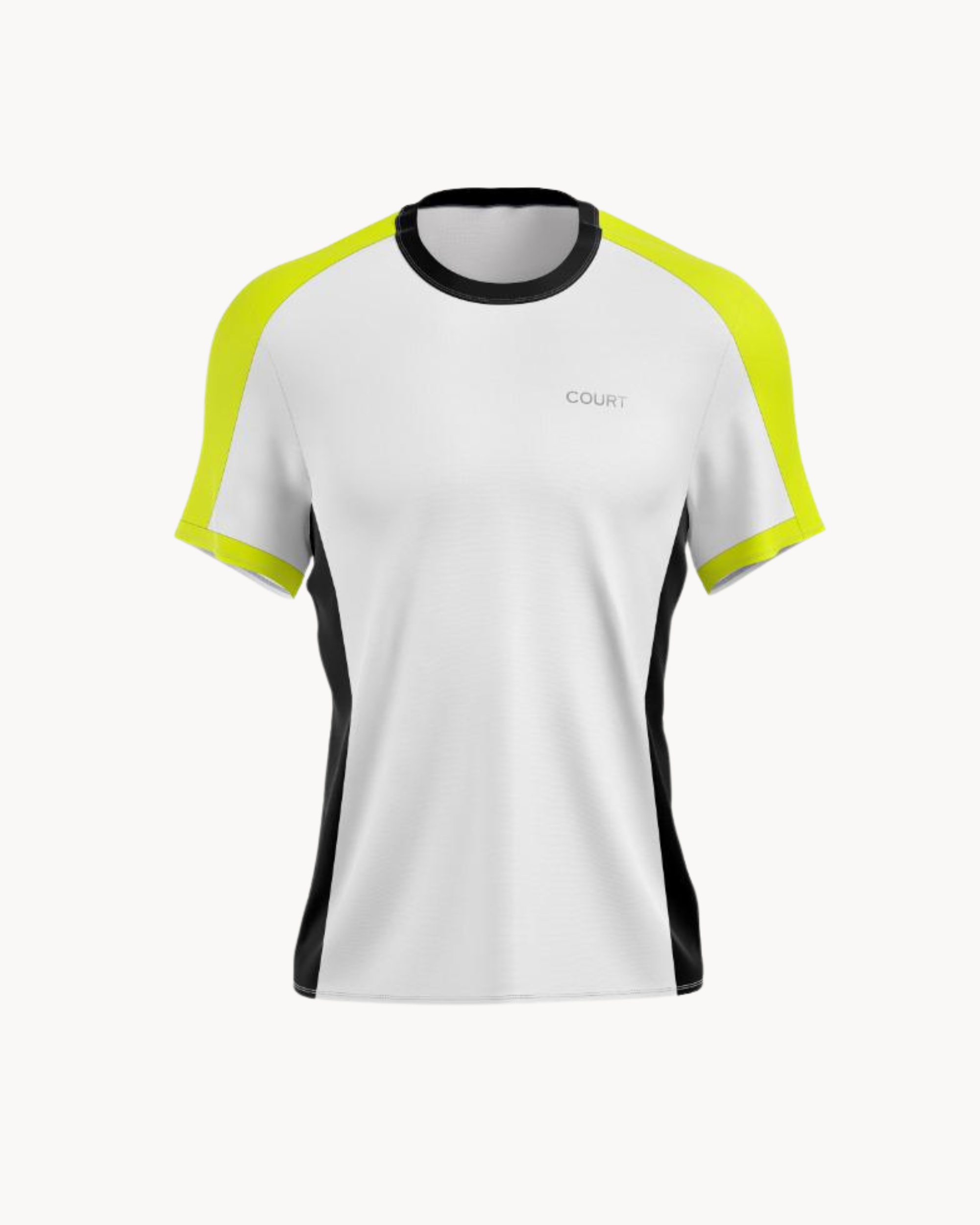 Black & Neon Yellow White Men Set Shirt