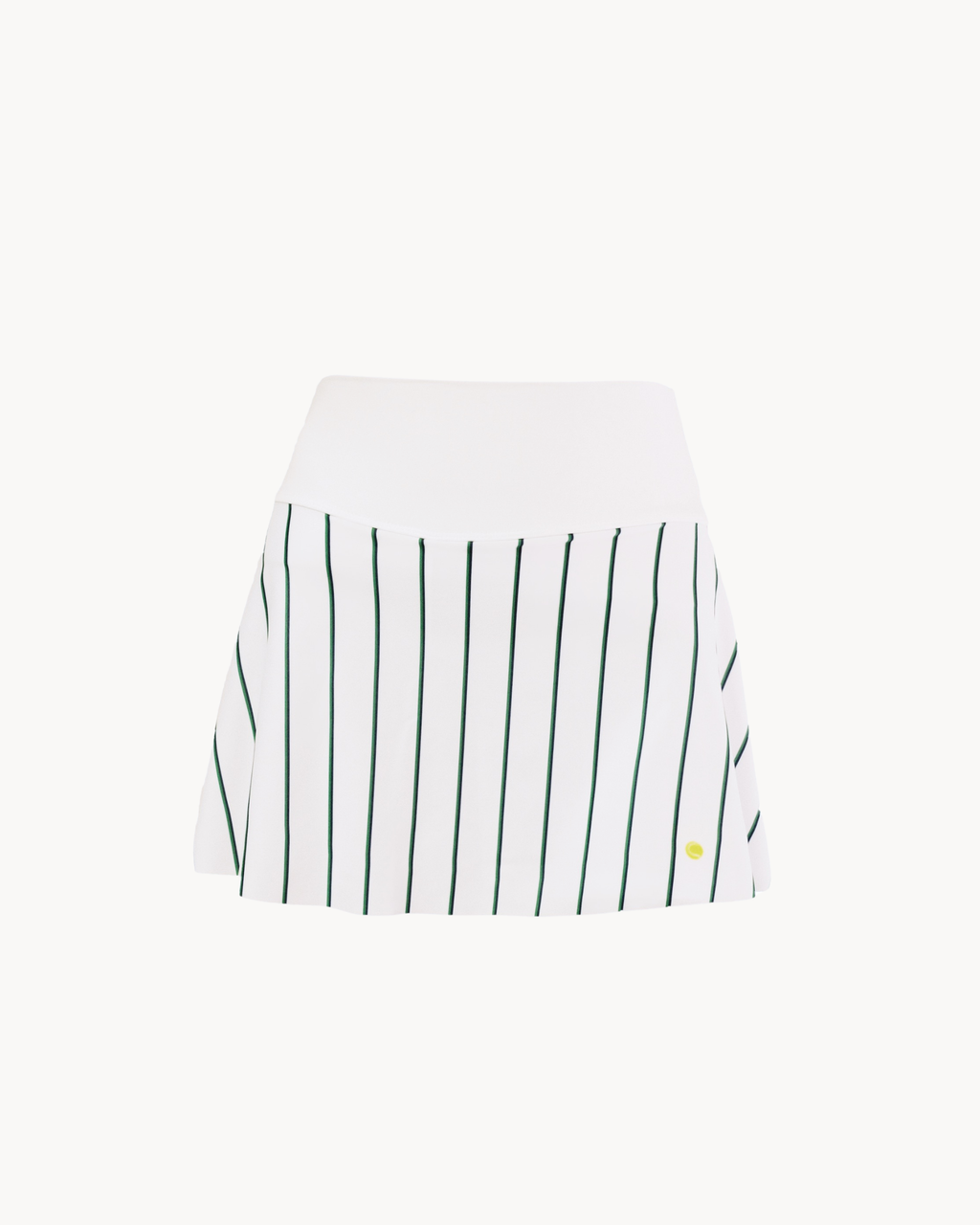 Green Stripes White Skirt