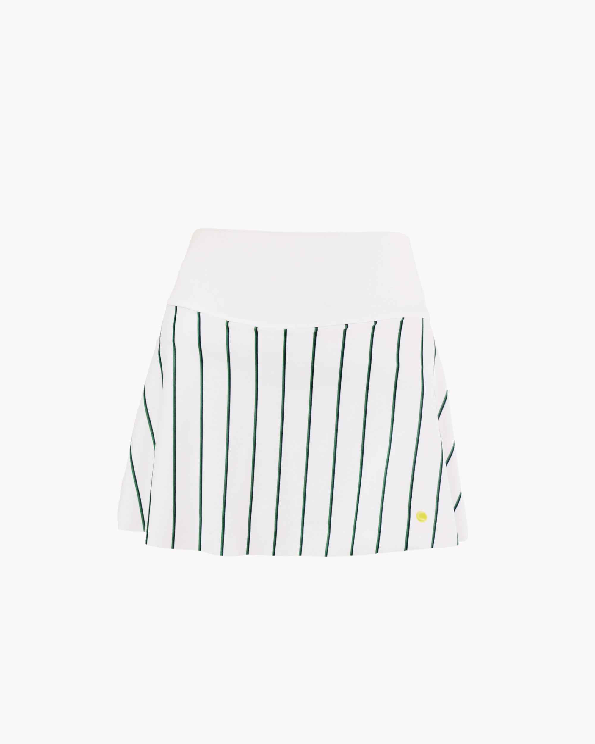 Green Stripes White Skirt