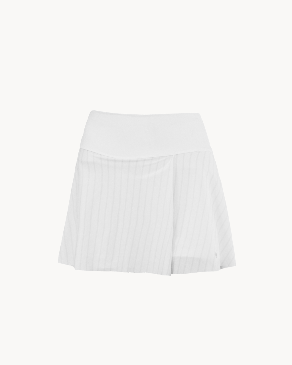 Grey Stripes White Skirt